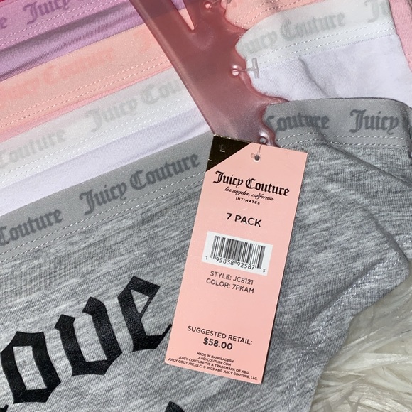 Juicy Couture Set of 7 pairs of Bikini Panties Underwear Size Large NWT - Picture 2 of 8